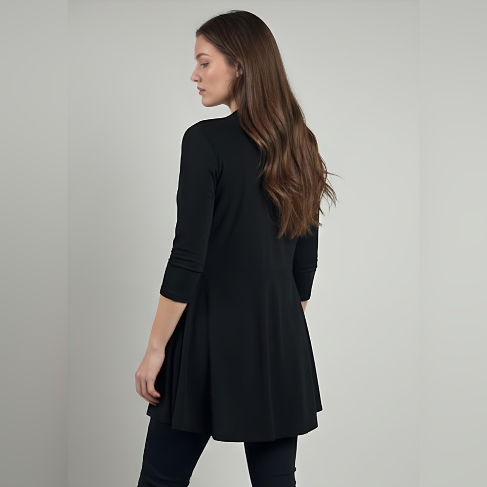 Joesph Ribkoff Light Knit Cover Up Jacket Black Size 10 - Picture 5 of 9